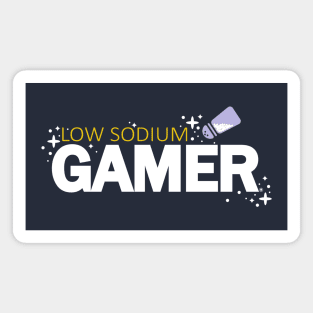 Low Sodium Gamer - Funny Video Game Typography Magnet